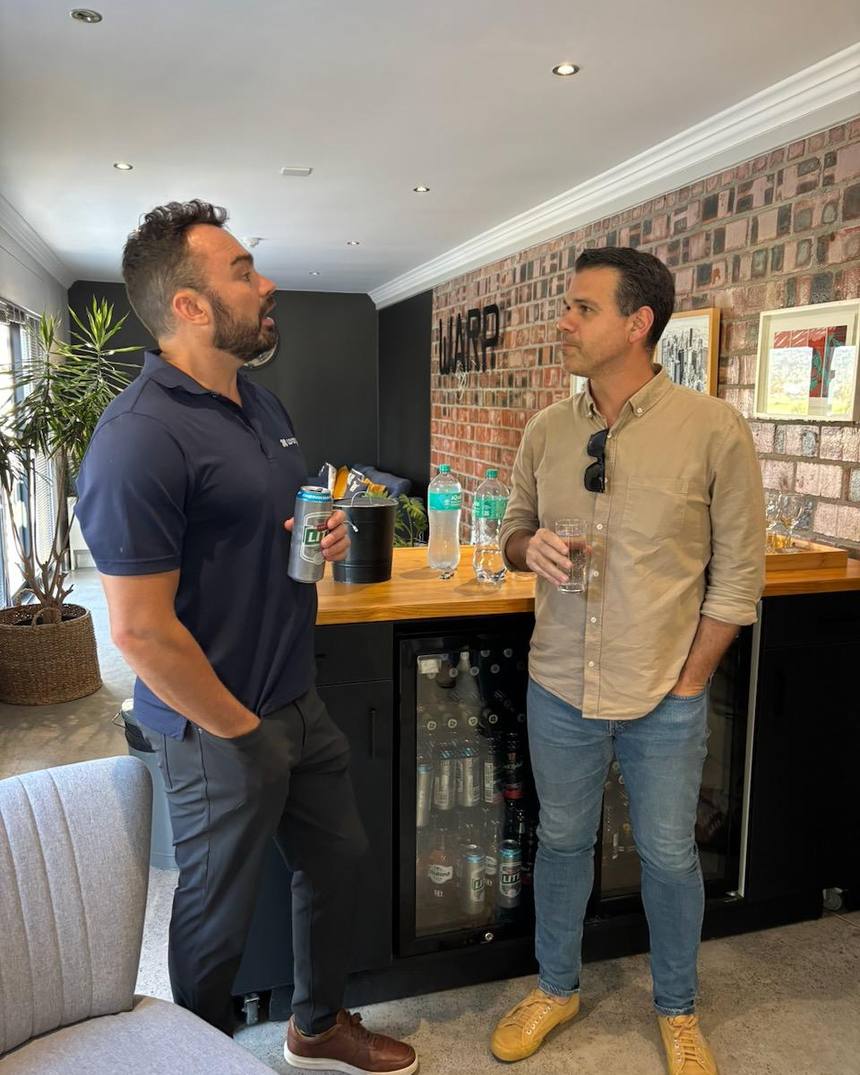Two founders in conversation